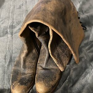 Bed Stu Brown Lace Up Boots Vintage Distressed